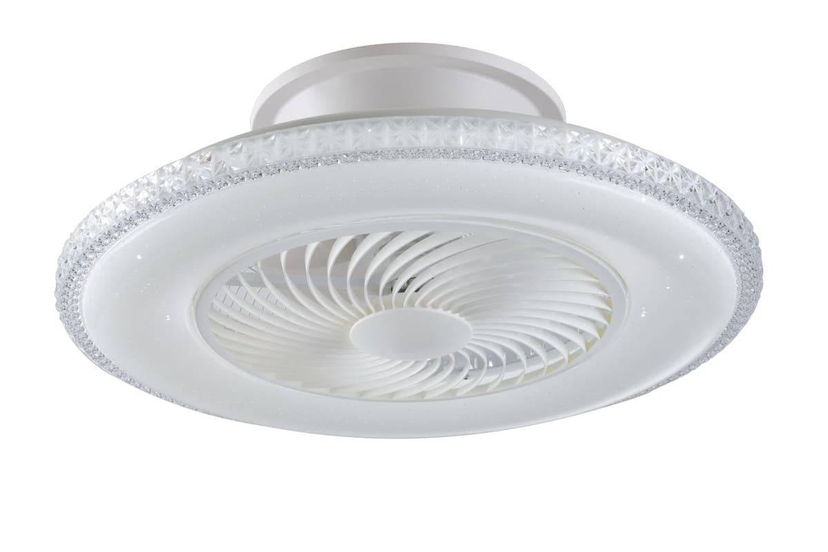 CEILING LIGHT WITH FAN BOREA ACRYLIC WHITE D60 LED 40W CCT SMART