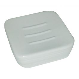 CERAMIC COUNTERTOP SOAP DISH WHITE - KELLY