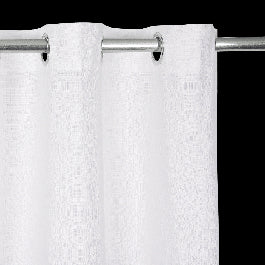 LEYA WHITE OPAQUE CURTAIN 140X280 CM ORGANIC COTTON WITH EYELETS