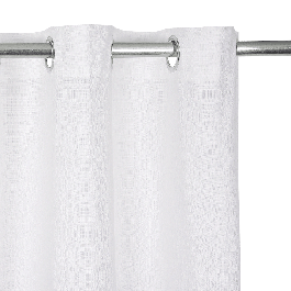 LEYA WHITE OPAQUE CURTAIN 140X280 CM ORGANIC COTTON WITH EYELETS