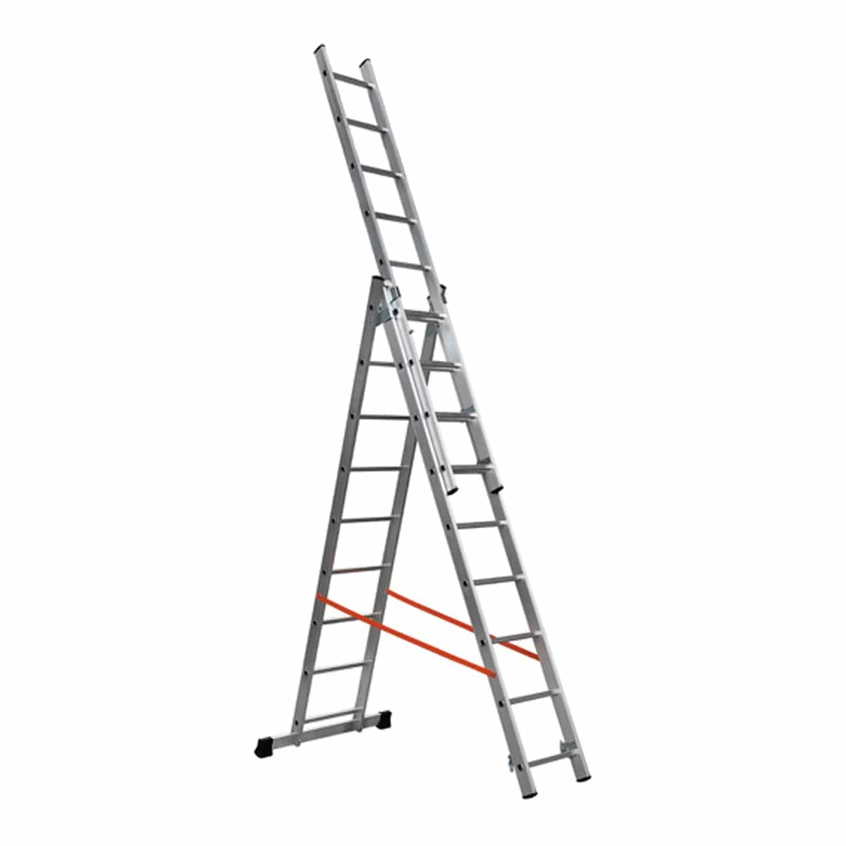 Bricocenter GIERRE ALUMINUM EXTENSION LADDER 3X9 STEPS, FOR WORK UP TO 6.2M