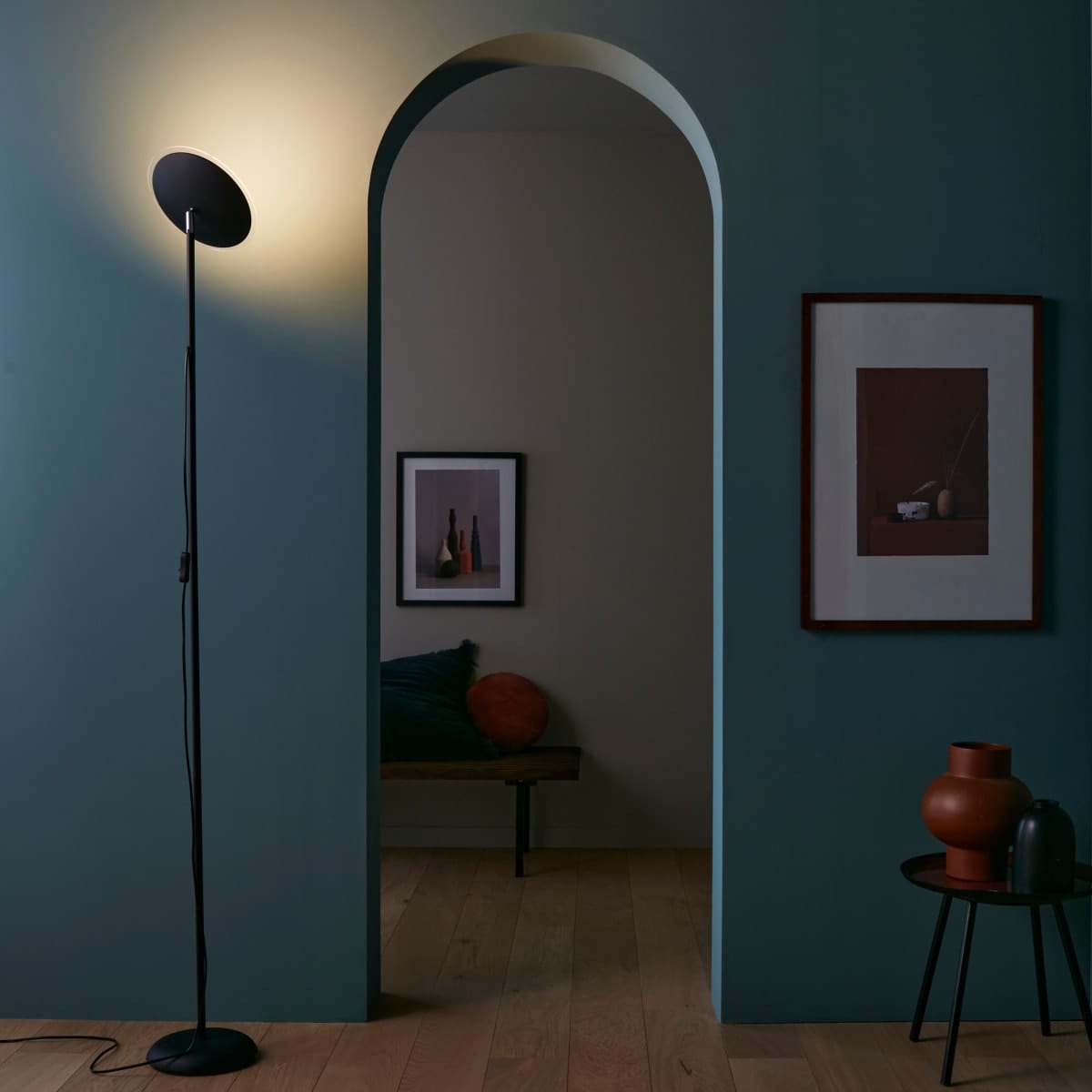 Bricocenter LAUNI FLOOR LAMP PLASTIC BLACK H178 LED WARM LIGHT