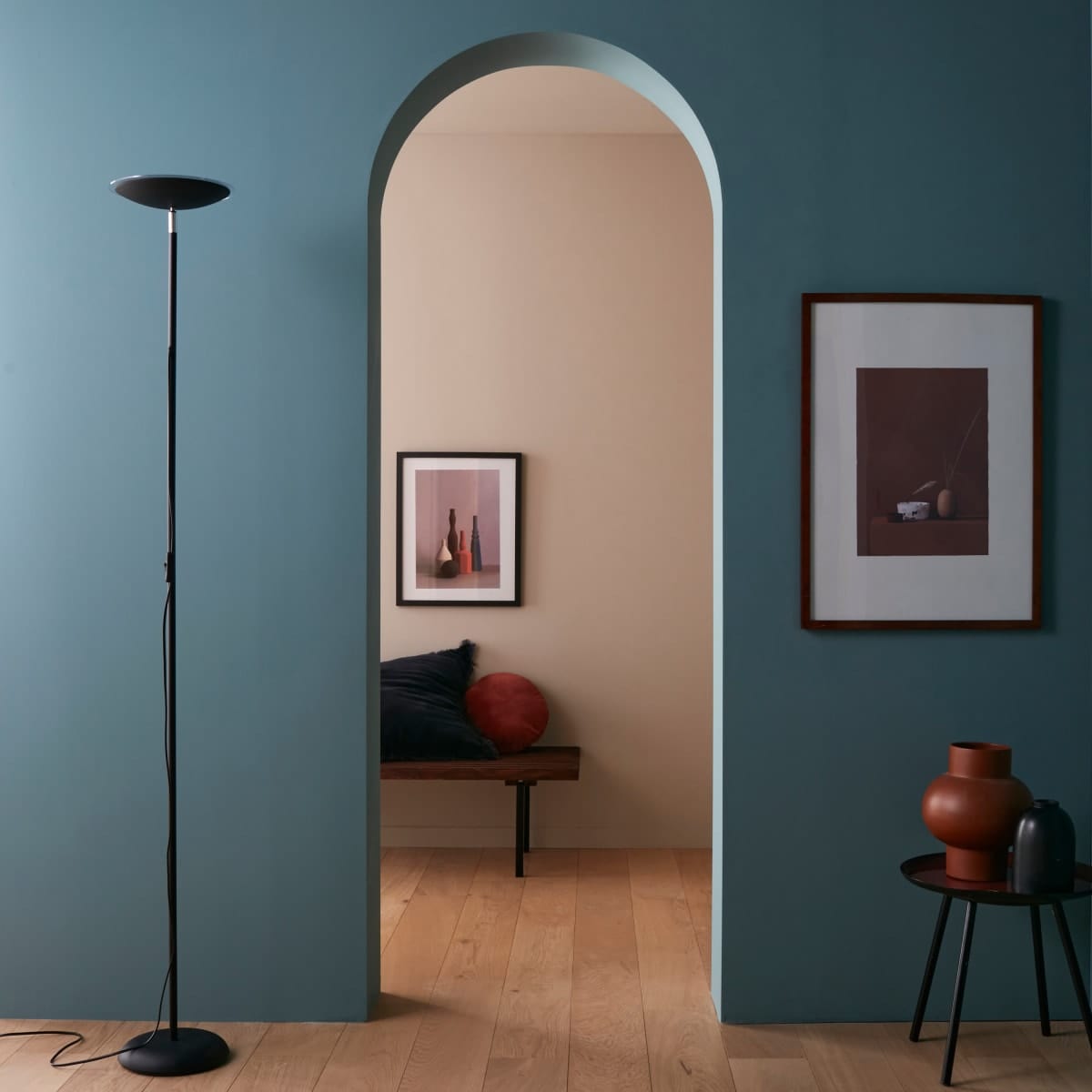 Bricocenter LAUNI FLOOR LAMP PLASTIC BLACK H178 LED WARM LIGHT