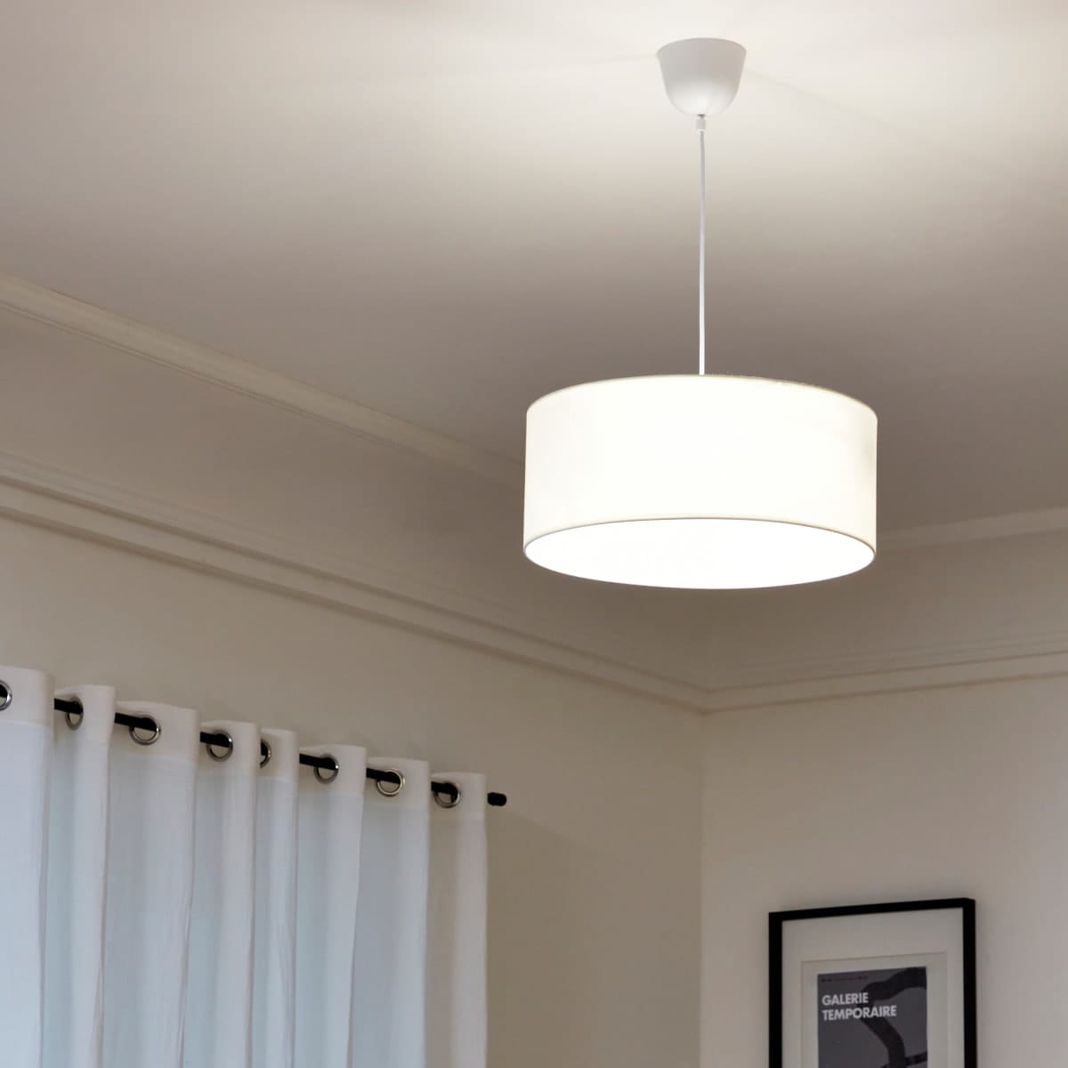Bricocenter LAMPADARIO SITIA TESSUTO BIANCO D48 3XE27=60W