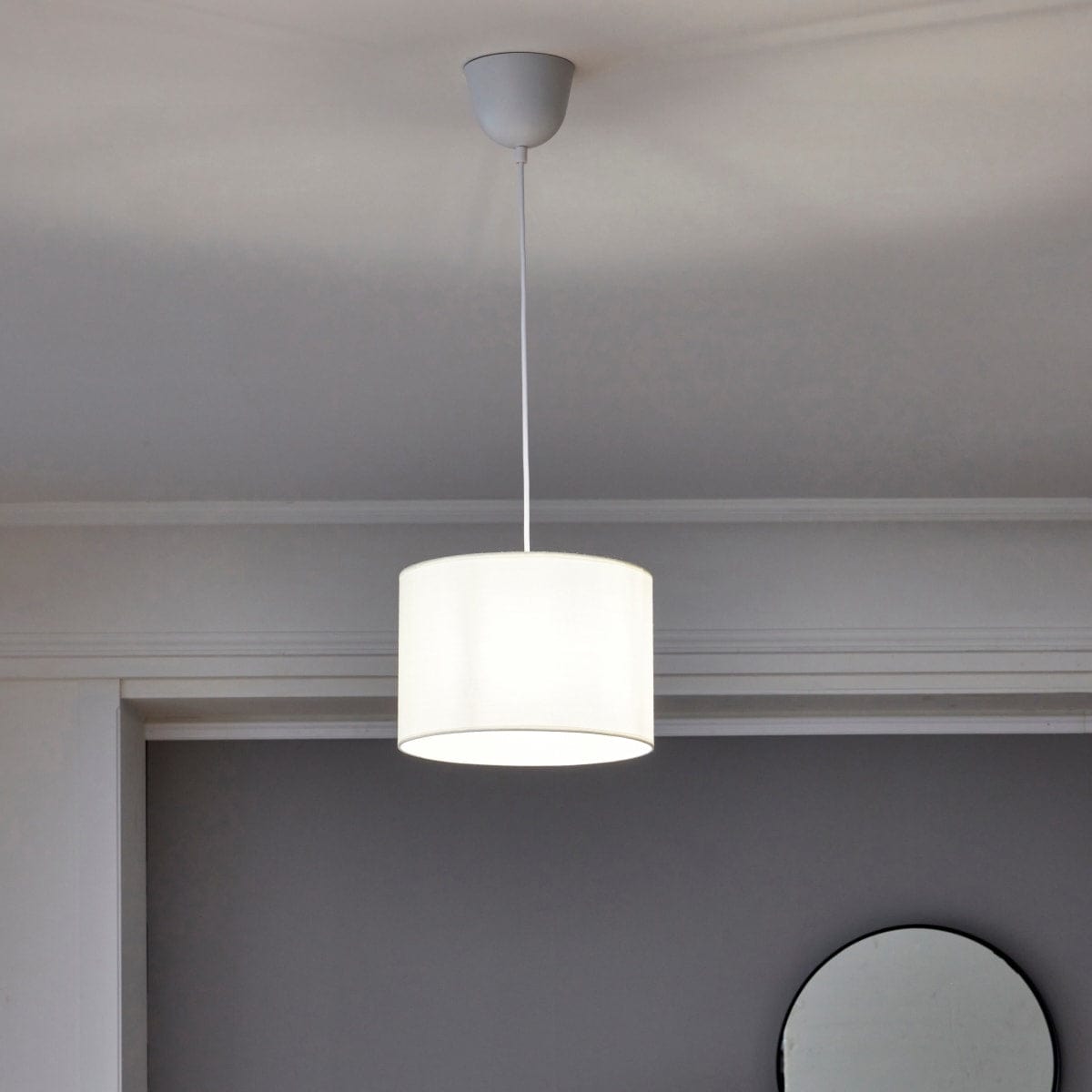 Bricocenter LAMPADARIO SITIA TESSUTO BIANCO D29 E27=60W