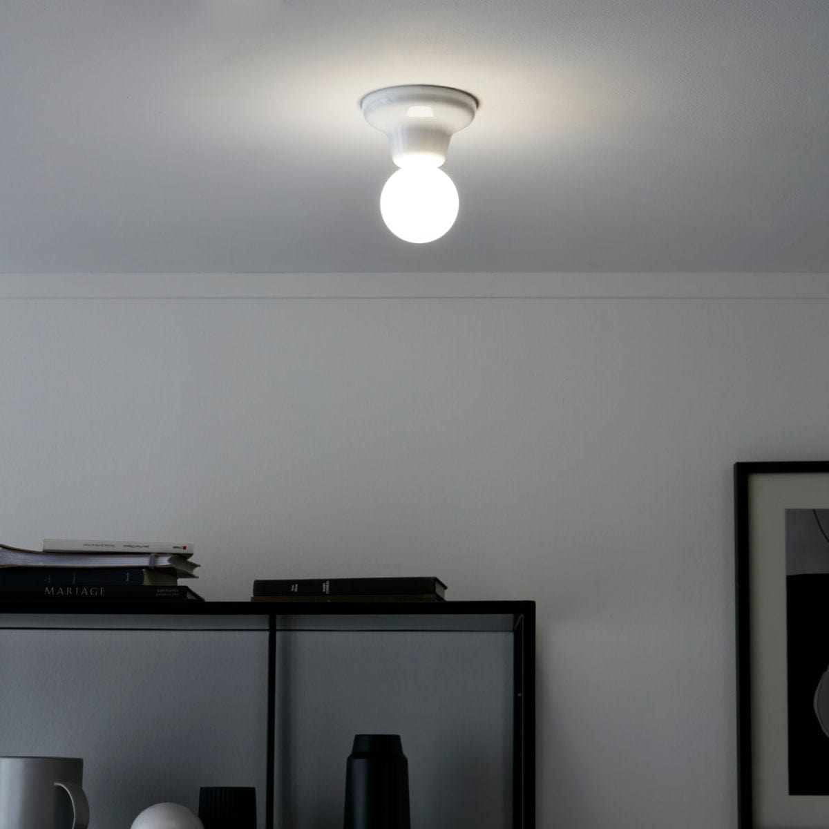 Bricocenter GOTEO CEILING LIGHT PLASTIC WHITE D12 E27=40W