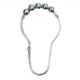 12 SHOWER CURTAIN RINGS WITH STAINLESS STEEL TWEEZERS
