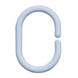 12 SHOWER CURTAIN RINGS WHITE