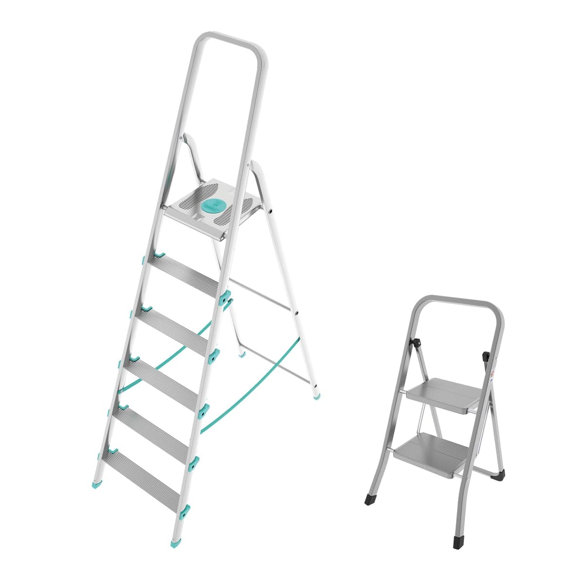 Bricocenter DRAGONFLY LADDER 6 STEPS AND STABILO STOOL 2 STEPS