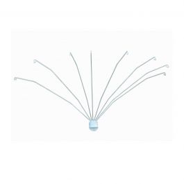 SHOWER CURTAIN RAIL 2 AND 3 SIDES 8 RODS WHITE