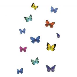 PAPILLONS SHOWER CURTAIN W 180 H 200 CM FABRIC