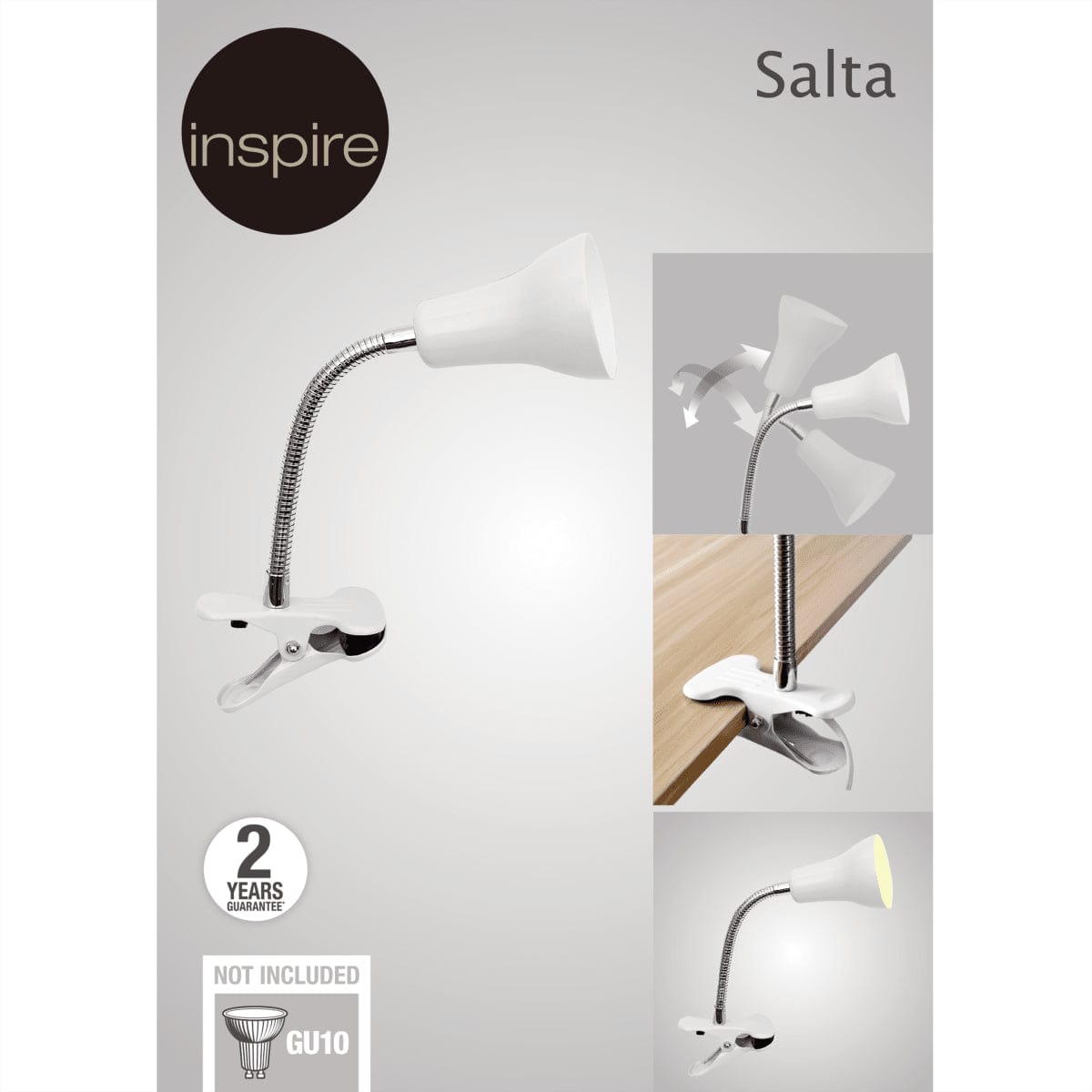 Bricocenter STUDIO LAMP SALTA METAL WHITE H20 GU10=35W