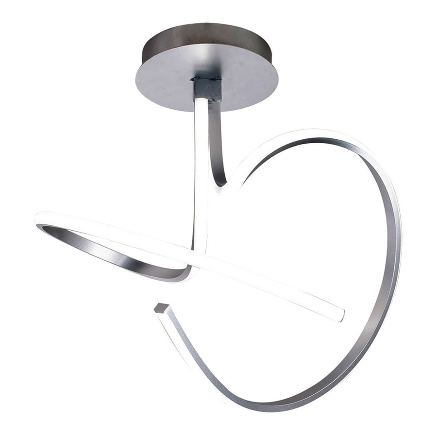 Bricocenter KILEY ALUMINIUM CEILING LAMP SILVER D40 CM LED 39W NATURAL LIGHT