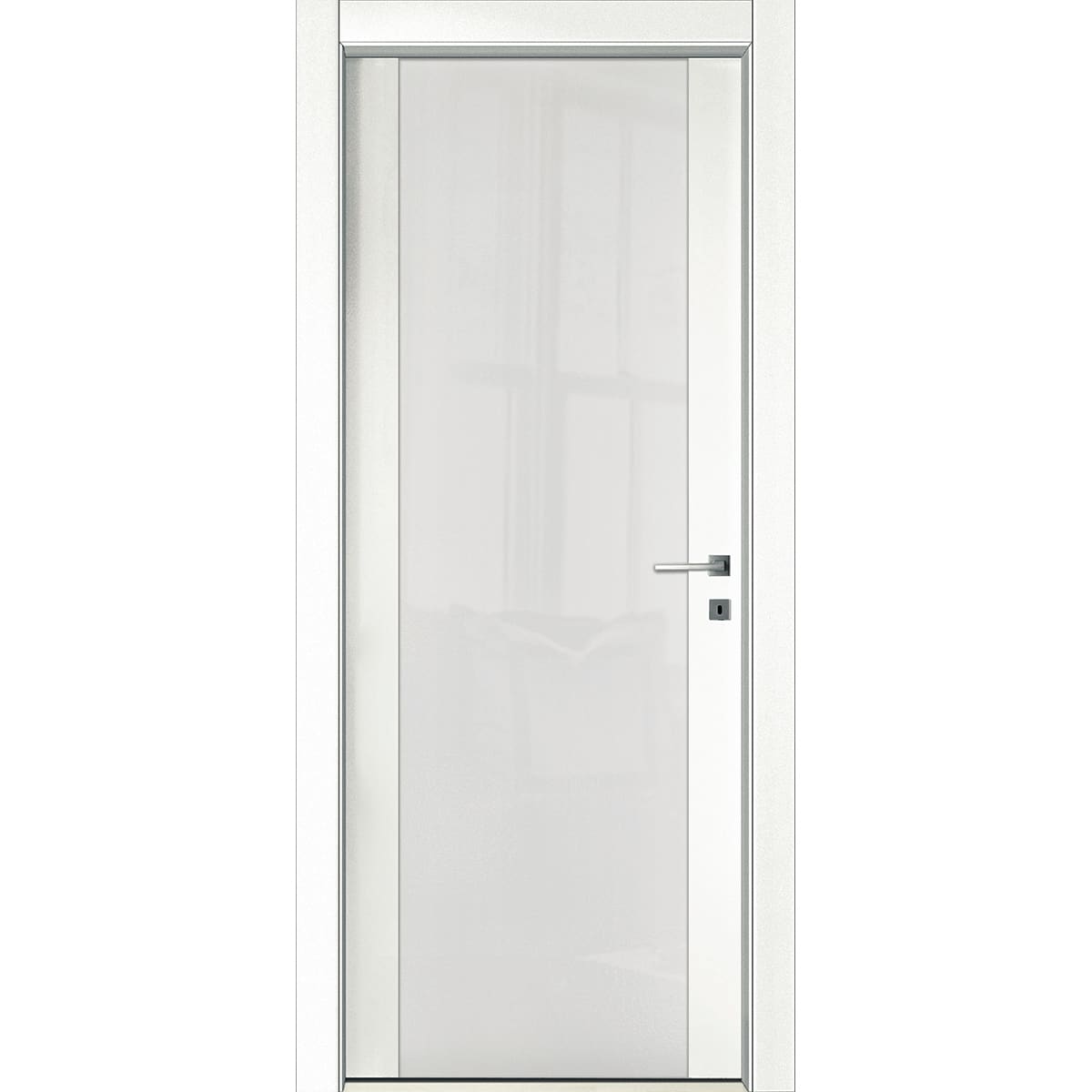 Reversible ‘Snow’ glass Oxford door, 70x210