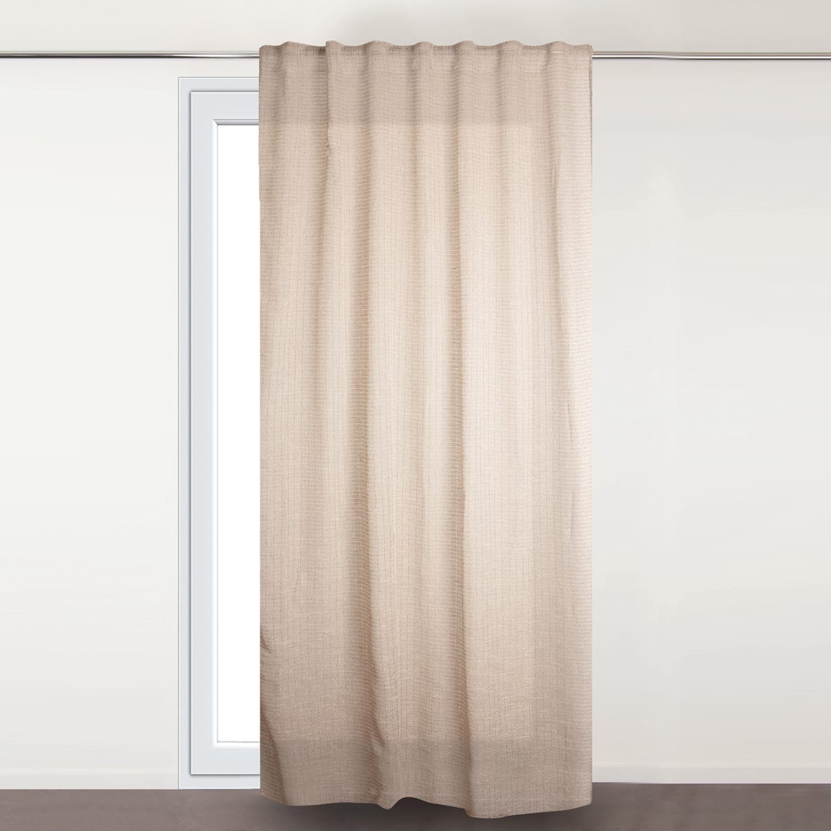 APOLINE DOVE GREY FILTER CURTAIN140X280CM WEBBING AND CONCEALED HANGING LOOP