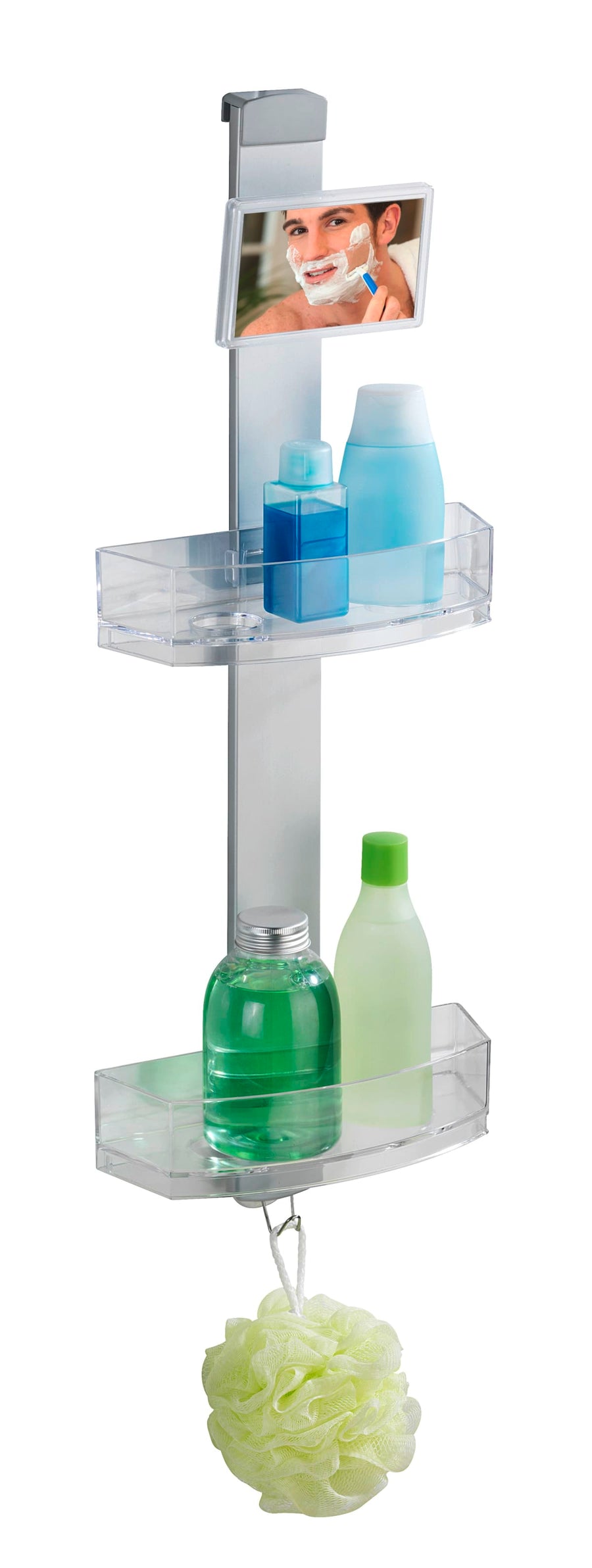 Bricocenter SHOWER HOLDER WITH ANTI-FOG MIRROR - PREMIUM