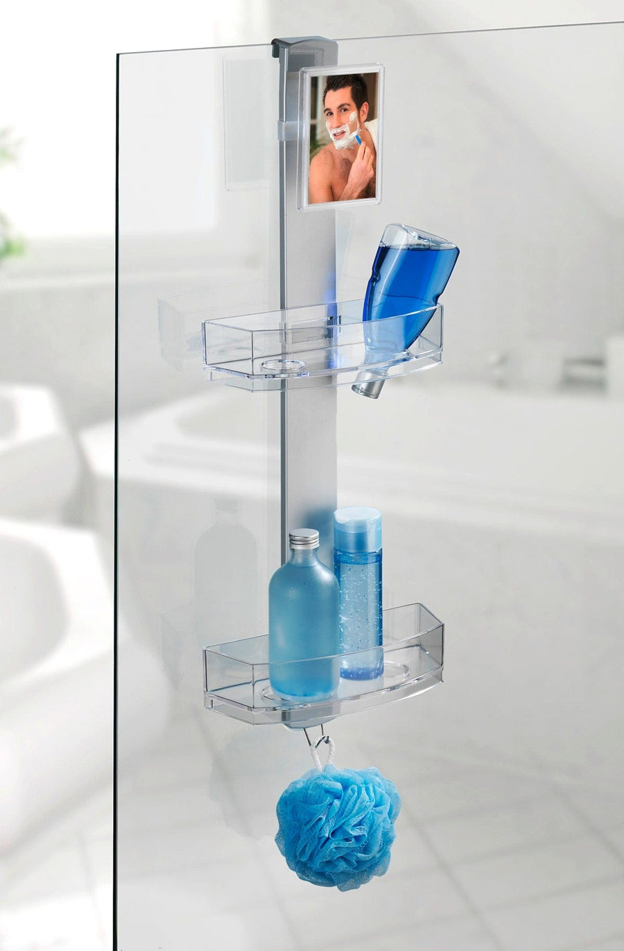 Bricocenter SHOWER HOLDER WITH ANTI-FOG MIRROR - PREMIUM