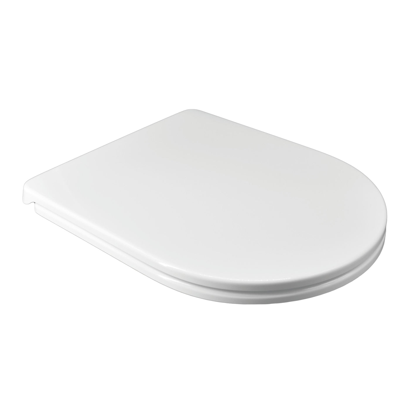 Mattisse toilet seat, specific shape, white, heat-resistant, top-mounted, with steel ring