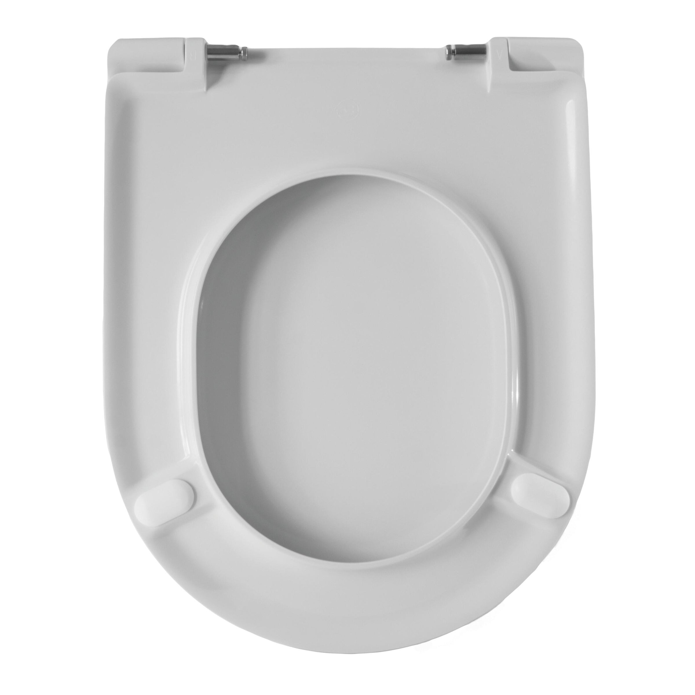 Mattisse toilet seat, specific shape, white, heat-resistant, top-mounted, with steel ring
