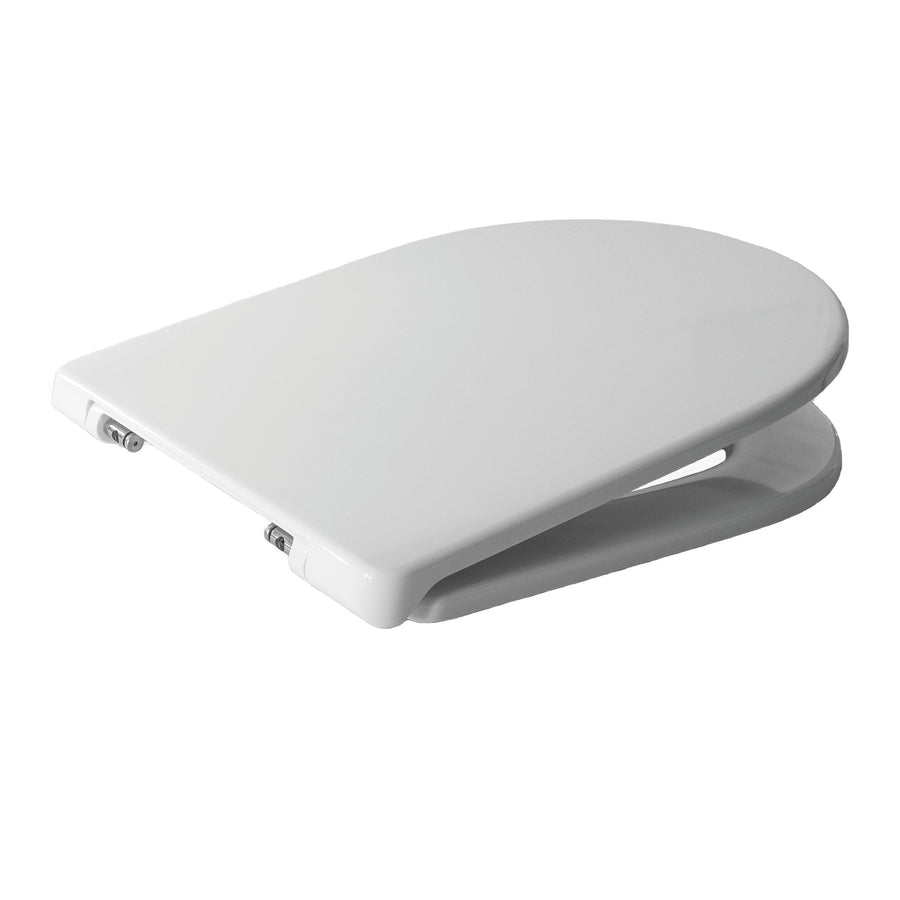 Mattisse toilet seat, specific shape, white, heat-resistant, top-mounted, with steel ring