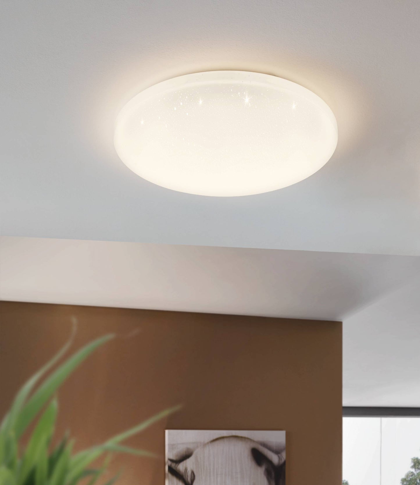 Bricocenter POGLIOLA CEILING LAMP POLYCARBONATE WHITE D26 CM LED 10W NATURAL LIGHT