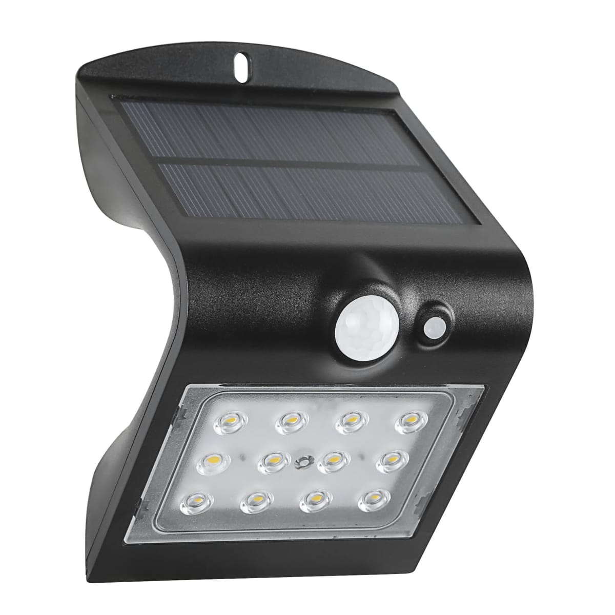 Bricocenter KANO SOLAR WALL LIGHT PLASTIC BLACK D7.9 H14.5 CM LED 9.6W NATURAL LIGHT WITH MOTION SENSOR