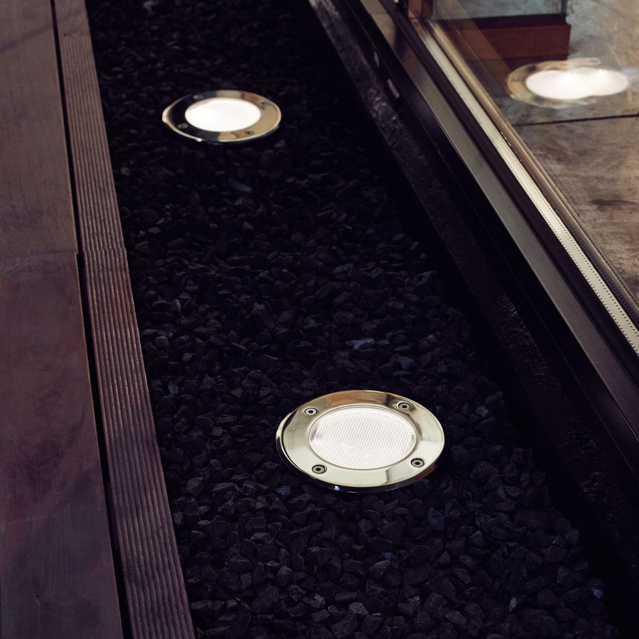 Bricocenter 2 SOLAR RECESSED SPOTLIGHTS DEMBA ALUMINUM GRAY D13 H5.6 CM LED COLD LIGHT IP67