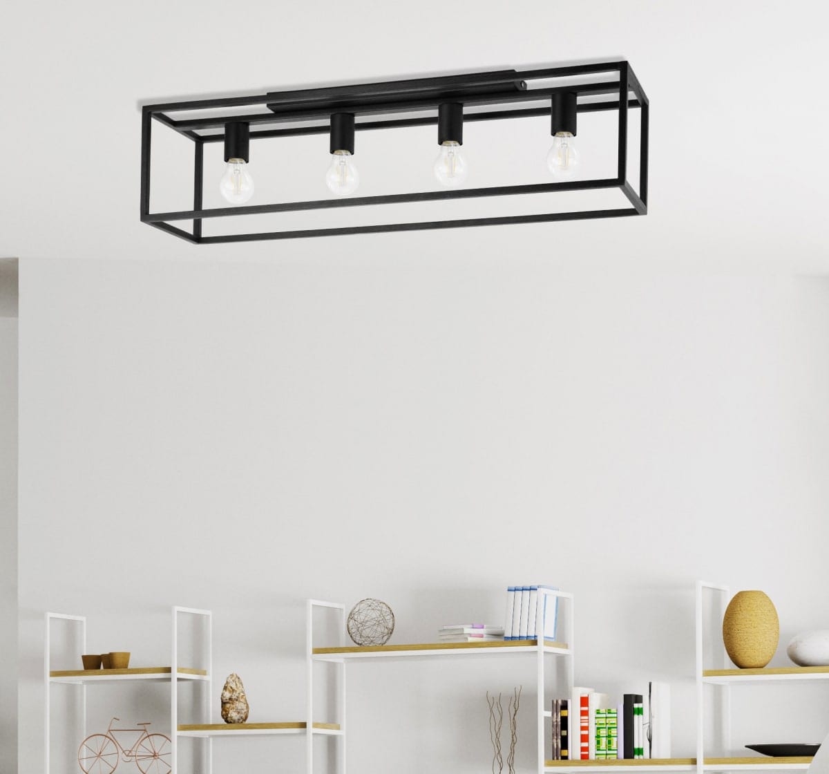 Bricocenter ELDRICK CEILING LAMP METAL BLACK 4XE27=40W