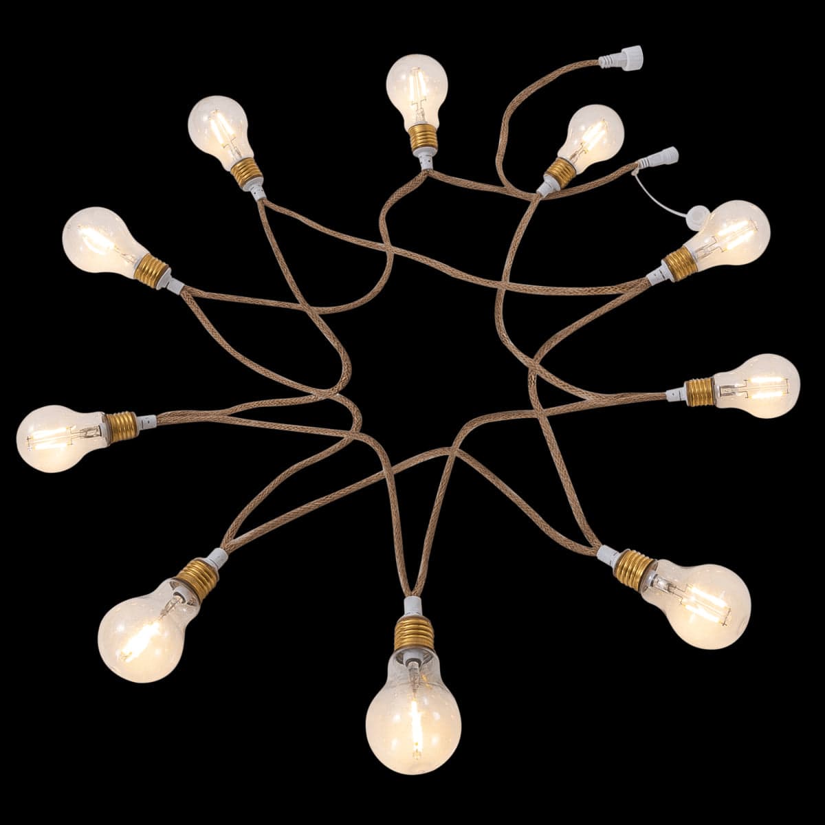 Bricocenter MINTA LIGHT GARLAND 5MT NATURAL ROPE LED 6W WARM LIGHT IP44 WITH REMOTE CONTROL