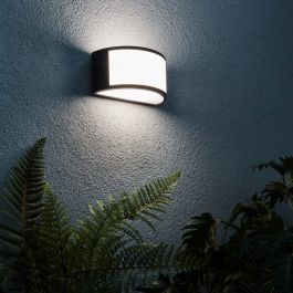 SILVIA WALL LIGHT ALUMINIUM BLACK 13.2X24.9X11.8 CM E27=60W IP44