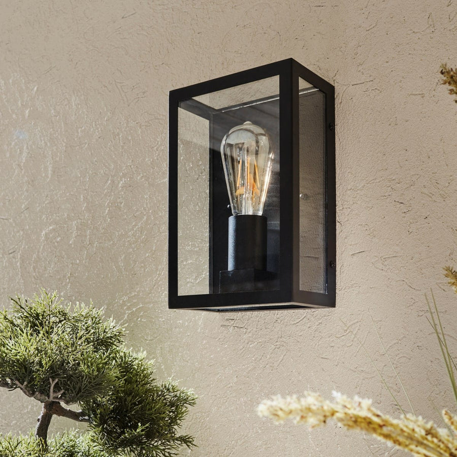 Bricocenter IKAROS WALL LIGHT METAL BLACK 26X12.8X10 CM E27=60W IP44
