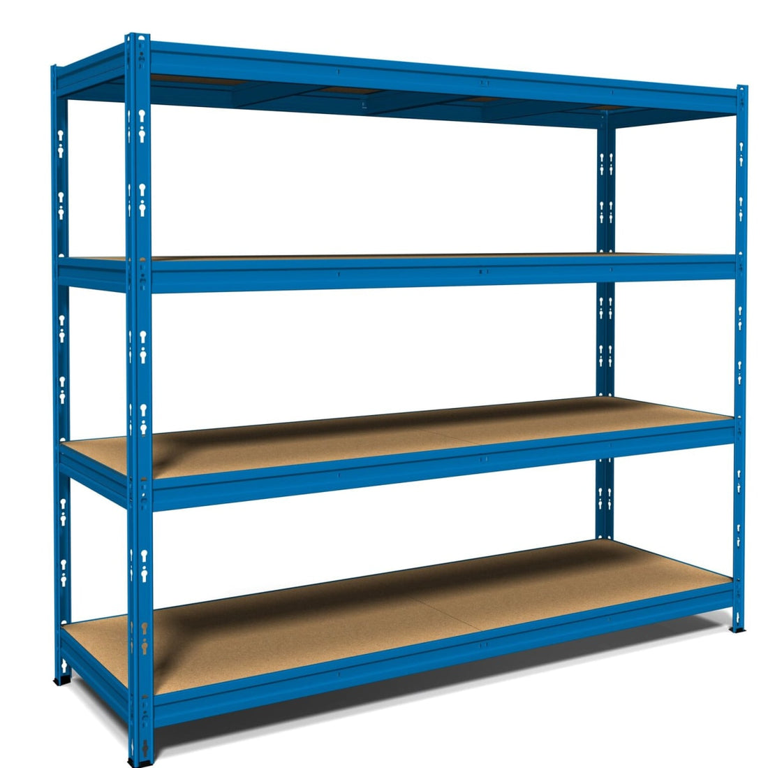 MAXI POKER SHELF L180XP60XH180 CM BLUE METAL AND WOOD