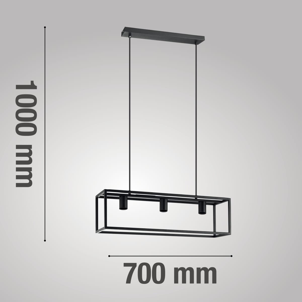 Bricocenter ELDRICK METAL CHANDELIER BLACK 70X20CM E27=40W