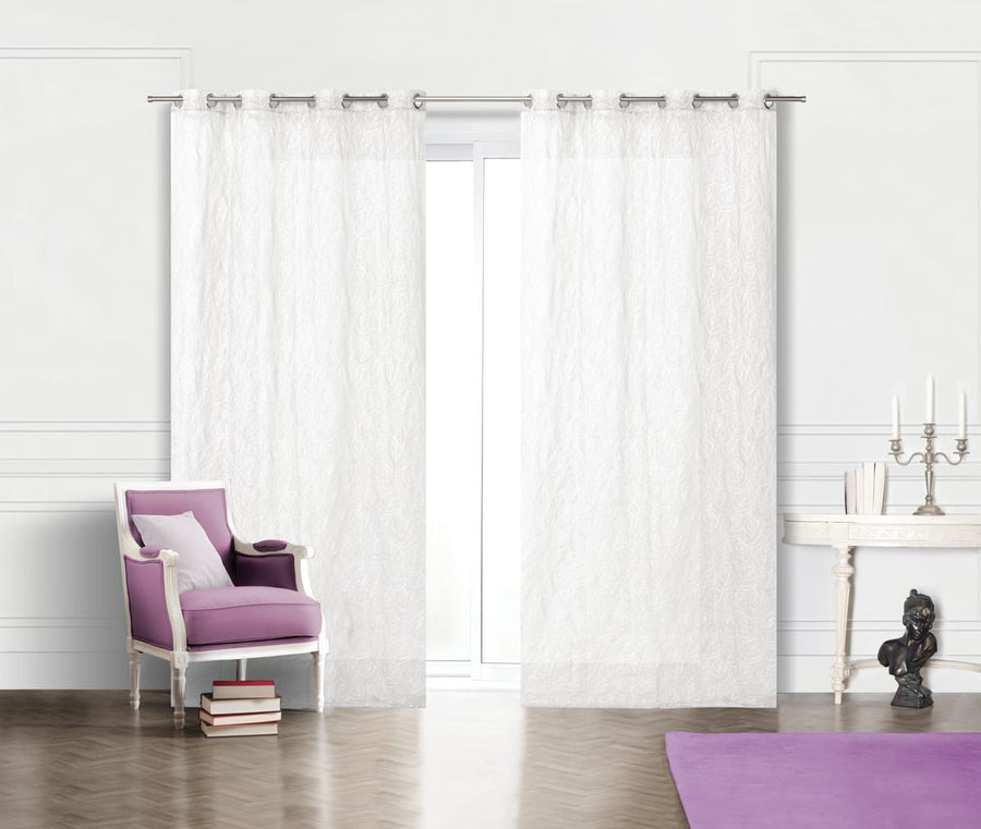Bricocenter AUTUMN WHITE FILTER CURTAIN 140X280 CM