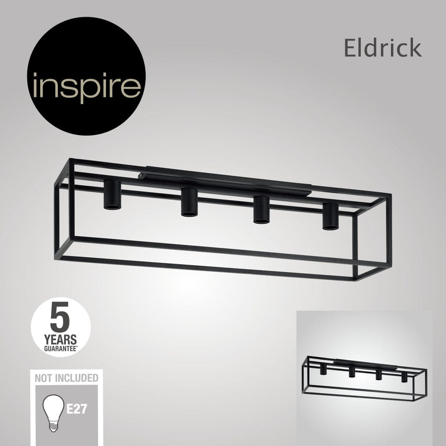 Bricocenter ELDRICK CEILING LAMP METAL BLACK 4XE27=40W