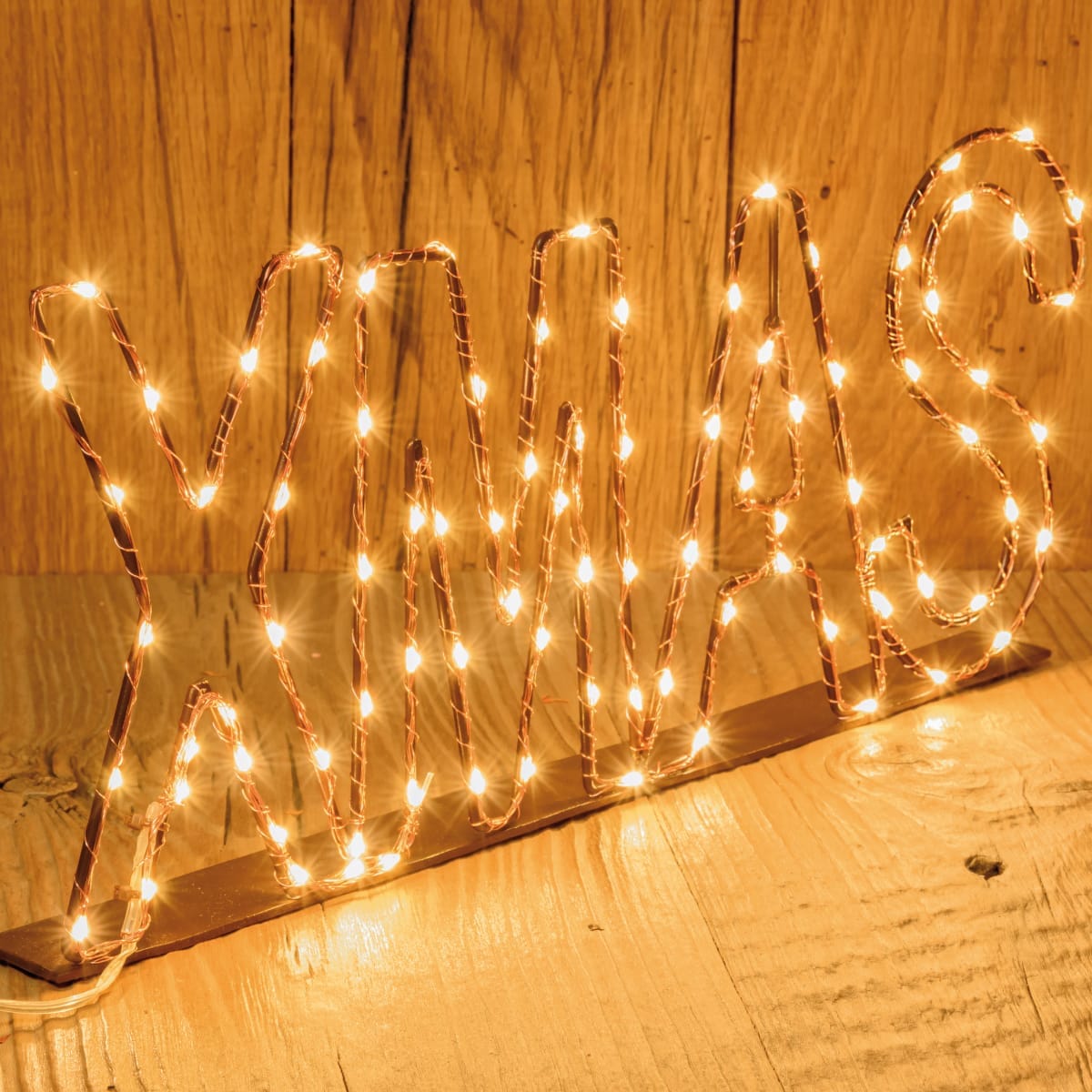 Bricocenter 3D XMAS INSCRIPTION METAL FRAME MICROLED WARM WHITE 1.5MM FIXED LIGHT CABLE 4M+40XH15CM