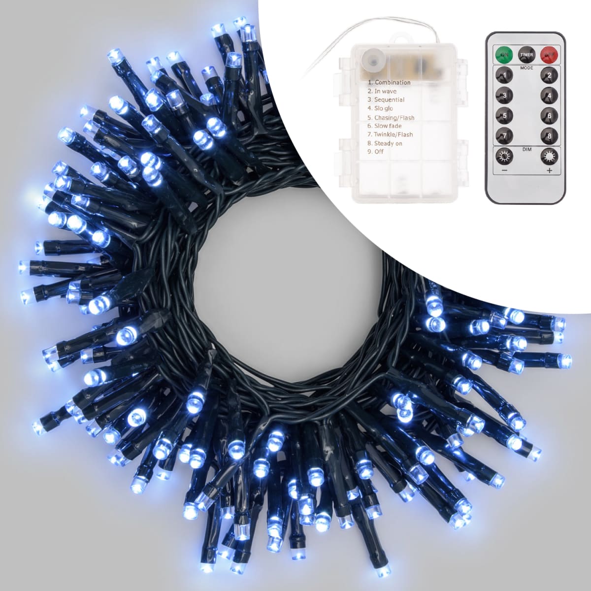 180 led cold light battery operated light chain