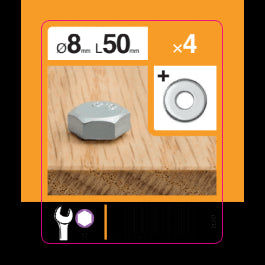 STRAIGHT PP HOLDER FOR WC CASSETTE WHITE W/CROWN AND CLAMP