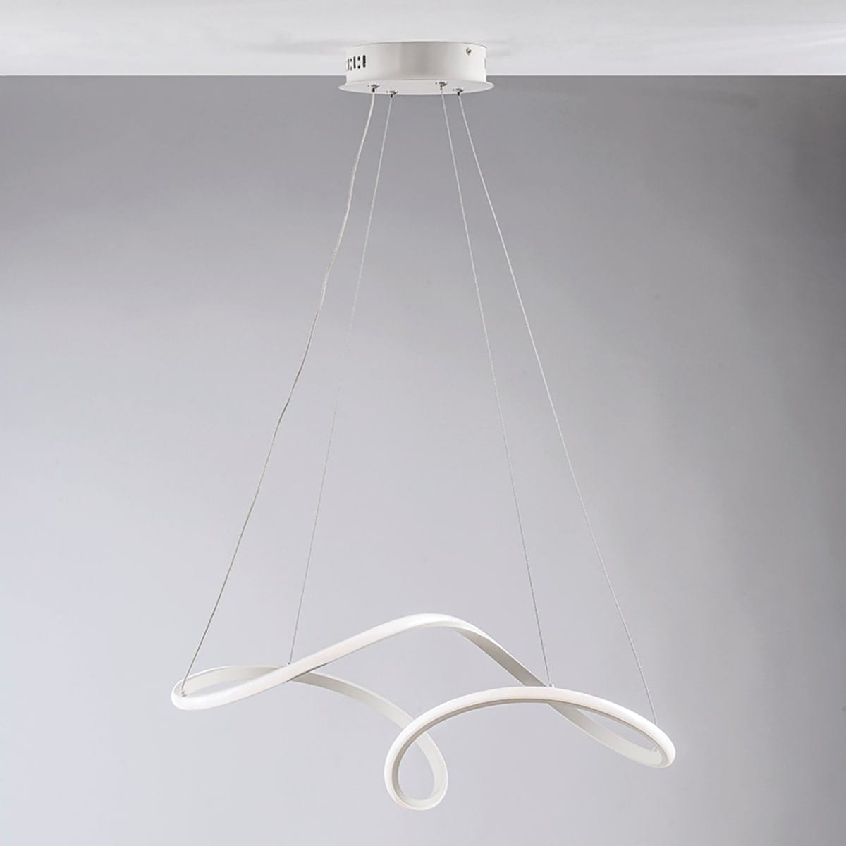 Bricocenter DANA ALUMINIUM CHANDELIER WHITE 65x35xH24CM LED 44W CCT DIMMERABLE