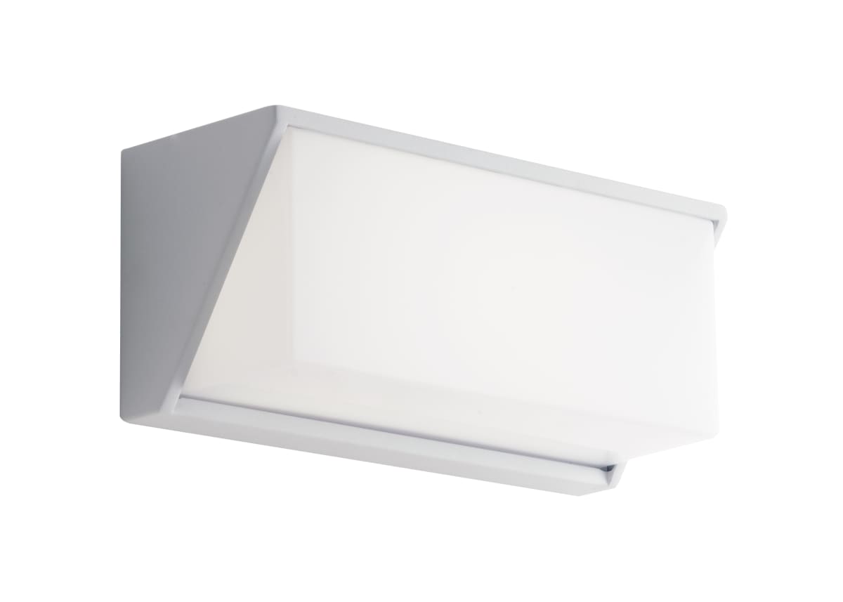 Bricocenter LUXON ALUMINIUM WALL LIGHT WHITE 25X11X9,5CM LED 12W NATURAL LIGHT IP54