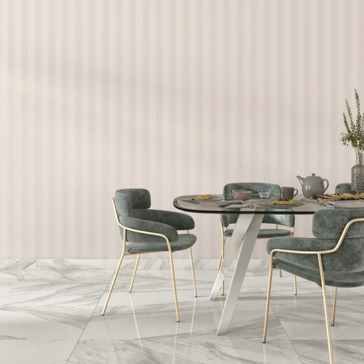 Bricocenter CARTA DA PARATI RIGA CANDICE FOSSIL CREAM 53CMX10,5 MT