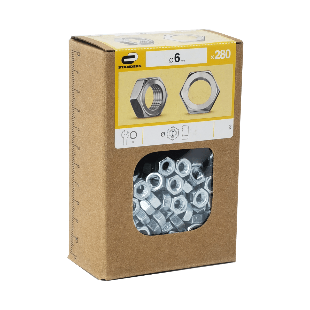 6MM STEEL HEX NUT, 280 PIECES
