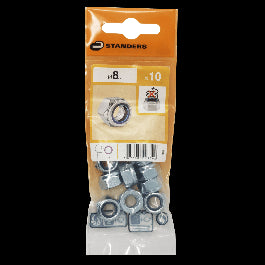 8 MM STEEL SELF-LOCKING NUT. 10 P