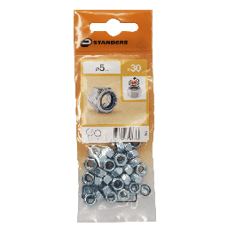 5 MM STEEL SELF-LOCKING NUT. 30 P