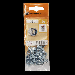 5 MM STEEL SELF-LOCKING NUT. 30 P