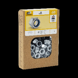 STEEL SELF-LOCKING NUT 8 MM, 50 PIECES