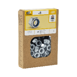 STEEL SELF-LOCKING NUT 8 MM, 50 PIECES