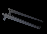 PAIR OF CORNER SHELVES 28 CM MATT BLACK SPACEO