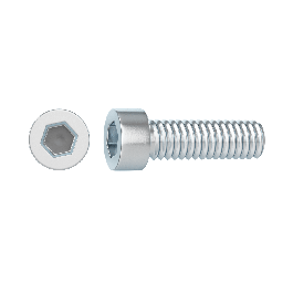 10 SCREWS T.CYLINDRICAL HEX. A.ZINC. 6X20