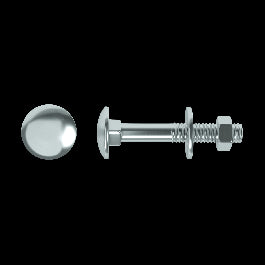BOLT 8 X 60 MM DOMED HEAD, STEEL NUT AND WASHER, 20 PIECES